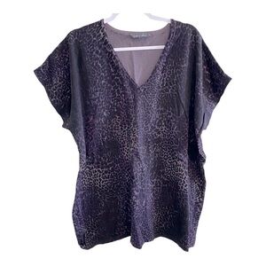 Addition Elle - Purple Leopard Print Vest - 2X